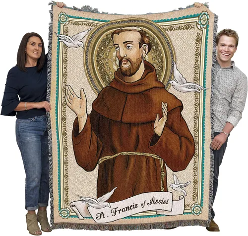 Miniatura 16 de Pure Country Weavers Manta de San Juan Diego, patrón de los pueblos indígenas, manta de tapiz de regalo religioso tejida de algodón, fabricada