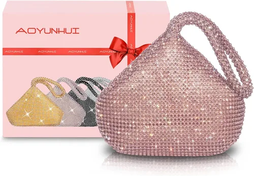 Miniatura 8 de AOYUNHUI Hand Bags Purses for Women Rhinestone Hobo Bag for Women Clutch Purses for Women for Wedding Reception Prom Reunion