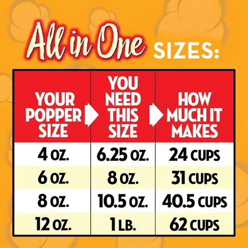 Miniatura 5 de JOLLY TIME Kit de palomitas de maíz todo en uno con aceite de girasol, paquetes de porciones con granos, aceite de girasol y sal para cine