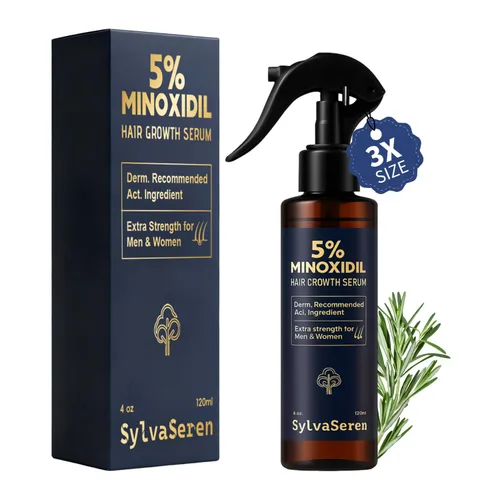 Spray de minoxidil al 5% para el crecimiento del cabello, hombres y mujeres, tratamiento para adelgazamiento y retroceso de la línea del cabello,