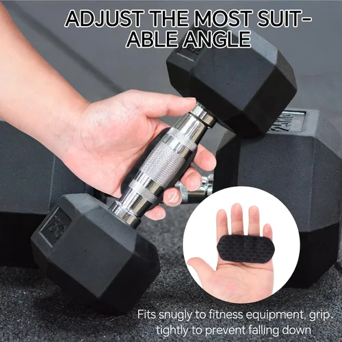 Miniatura 4 de Guantes de gimnasio antideslizantes sin dedos, agarres de goma para levantamiento de pesas para hombres y mujeres, agarres de protección de palma