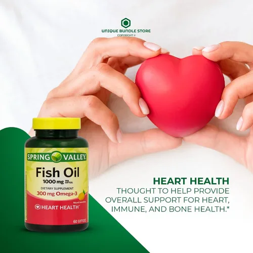 Miniatura 2 de Aceite de pescado Omega 3 de 1000 mg – 60 cápsulas blandas, suplementos de omega-3 para mujeres y hombres, aceite de pescado, ácido graso de aceite