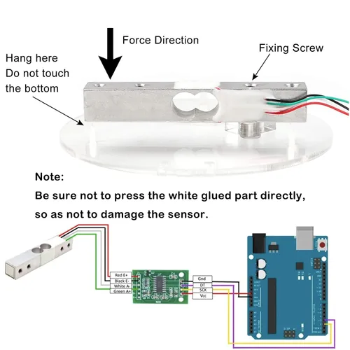 Miniatura 3 de 2 piezas de sensor de peso de celda de carga digital 1kg 5kg 10kg 20kg de alta precisión, celdas de carga miniatura para Arduino, electrónica DIY