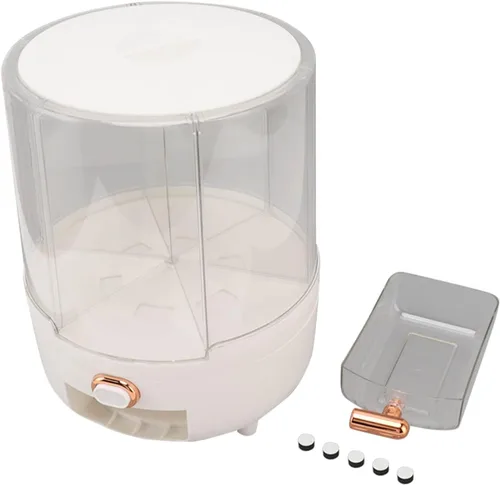 Miniatura 7 de Dispensador de cereales de gran capacidad, 6 compartimentos, fácil de usar, tapa extraíble, caja de almacenamiento de cereales para frijoles