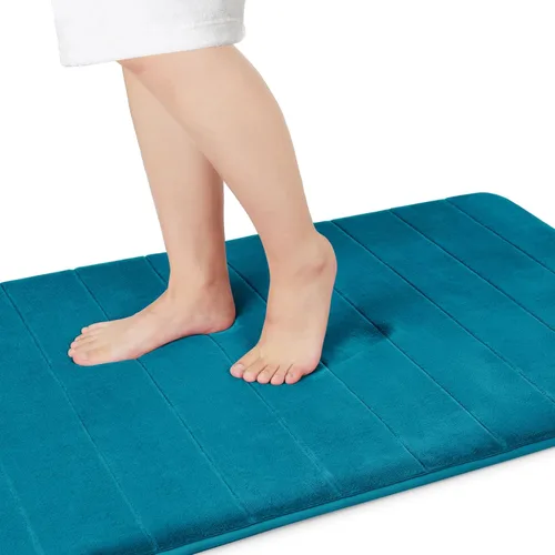 Miniatura 9 de Yimobra Tapete de baño de espuma viscoelástica, súper suave, absorbente, antideslizante, de secado rápido, lavable a máquina, tapete para bañera