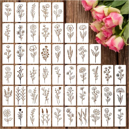 Miniatura 9 de Plantillas de Hojas para Manualidades Hojas Pequeñas y Ramas Planta Plantilla para Pintar en Madera Tarjeta de Elaboración de Tarjetas, Pequeñas