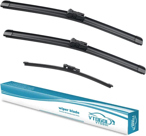 Miniatura 45 de VTOGOI escobillas de limpiaparabrisas con juego de escobillas traseras para BMW X3 2004-2010, repuestos de limpiaparabrisas automotrices, que