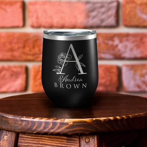 Miniatura 3 de Regalos para el Día de la Madre para mamá, vaso de vino personalizado con tapa, 12 onzas, negro, regalos personalizados para mujeres, vasos aislados