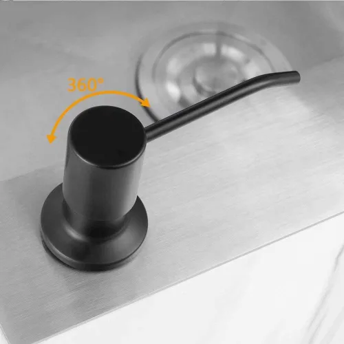 Miniatura 4 de Dispensador de jabón para fregadero de cocina, dispensador de jabón de fregadero integrado dispensador de loción con botella de 17 onzas