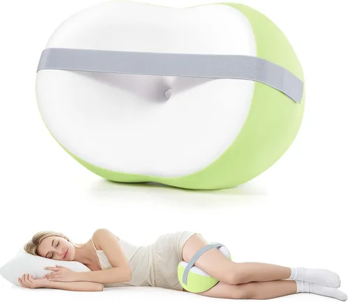 Miniatura 10 de Almohada de rodilla para dormir de lado, almohada de piernas para dormir de lado, alivio del dolor de cadera, ciática y espalda baja, con espuma Gris