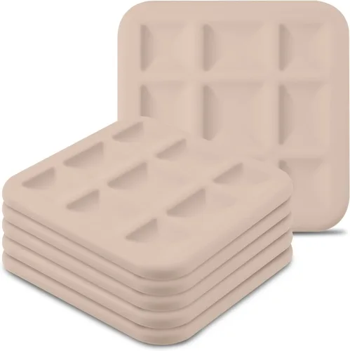 Miniatura 15 de Paquete de 6 salvamanteles de silicona para platos calientes, almohadillas calientes para cocina, salvamanteles para ollas y sartenes calientes