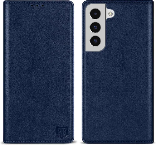 Miniatura 14 de ZZXX Funda tipo cartera para Samsung Galaxy S22 Plus con bloqueo RFID, soporte de ranura para tarjetas, funda protectora de cuero magnético fuerte