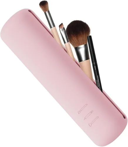 Miniatura 5 de soporte de cepillo de maquillaje de silicona 1 pieza beige