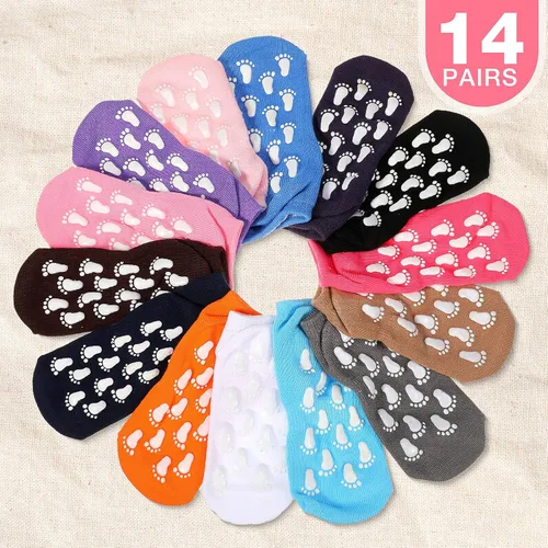 Miniatura 2 de 14 pares de calcetines antideslizantes para niños calcetines de agarre de tobillo para niños para pilates ballet entrenamiento descalzo pequeño