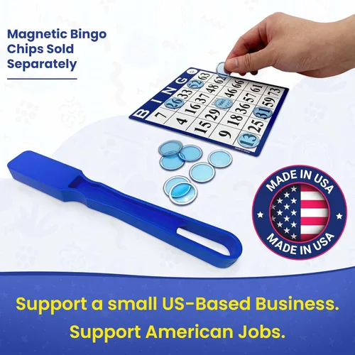 Miniatura 2 de MR CHIPS Varitas magnéticas de bingo fabricadas en Estados Unidos, 7 colores para elegir, 1 pieza, ideal para bingo, experimentos científicos, Azul