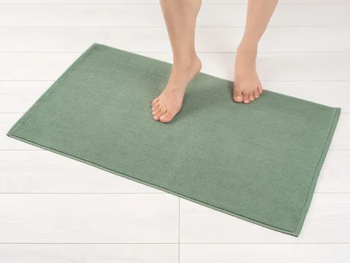 Miniatura 18 de American Soft Linen - Alfombra de baño antideslizante, 100% de algodón, 17 x 24 pulgadas, alfombras de baño lavables, tapetes peludos, color beige
