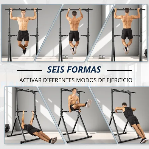Miniatura 4 de Estación de dominadas Barra de dominadas para equipo de gimnasio en casa Estación de fondos Torre de potencia Entrenamiento de fuerza Equipo