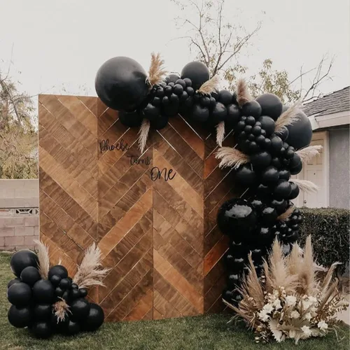 Miniatura 4 de Awenztech - Globos negros de 12 pulgadas, globos de látex negros, 50 globos de fiesta para graduación, Halloween, decoración de fiesta de cumpleaños