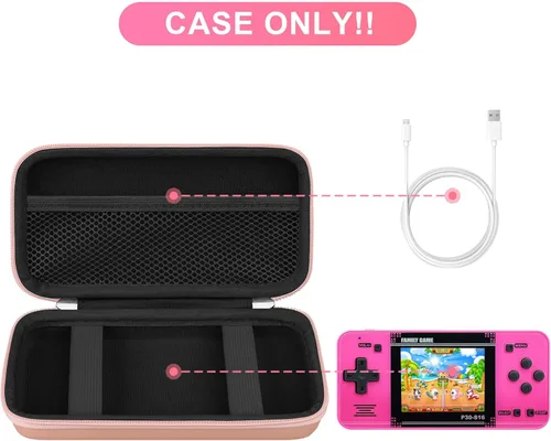 Miniatura 2 de BOVKE Funda de transporte para juego de mano WELLST·G para niños, 220 videojuegos retro precargados, mini juguete electrónico de arcade para niños
