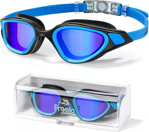 Miniatura 11 de Freela Polarized Unisex Adult Swim Swimming Goggles, UV400 Protection Anti Fog 180° Wide Clear View for Men Women Youth