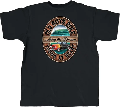 OLD GUYS RULE Camiseta gráfica para hombre, The Dream Funny Novelty Tee para amantes de los automóviles, motores, Hot Rods