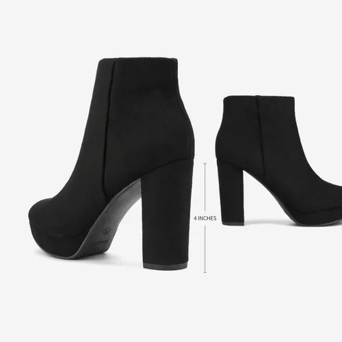 Miniatura 3 de DREAM PAIRS - Botines de tacón alto para mujer.