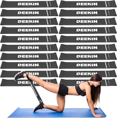 DEEKIN 20 Pcs Resistance Bands Bulk Loop Resistance Exercise Bands for Working Out Stretch Yoga Starter Set Elastic Exercise Fitness Band Equipment
