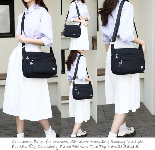 Miniatura 2 de Bolsos cruzados para mujer, bolso de hombro espacioso con múltiples bolsillos, bolso cruzado a la moda, bolso de mano con asa superior