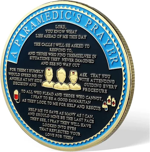 Miniatura 5 de Moneda de oración de los paramédicos EMT Challenge Coin