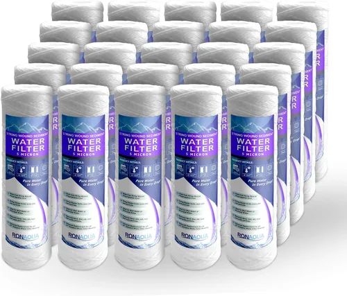 Miniatura 8 de Ronaqua Cartucho de filtro de agua para sedimentos de 5 micrones de cadena herida 10 Inc. x 2.5 Inc. Un reemplazo para cualquier sistema de ósmosis