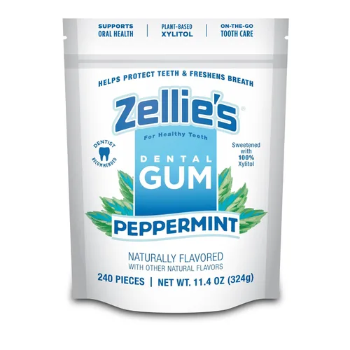 Miniatura 12 de Zellies Chicle 100% xilitol sabor canela Sin aspartamo, sin gluten, vegano y kosher (240 unidades - paquete de 1)