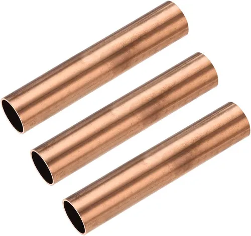 Miniatura 23 de uxcell Tubo redondo de cobre, 0.591 in OD 0.039 in espesor de pared 3.937 in longitud tubo recto tubo 3 piezas