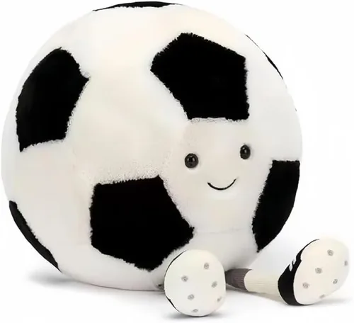 Almohada de fútbol de 13.7 pulgadas, bonita almohada redonda de felpa deportiva, esponjosa, suave, para decoración de dormitorio y cumpleaños de
