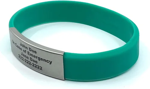 Miniatura 16 de Pulsera de identificación médica personalizada - Pulsera de seguridad para personas mayores grabada personalizada - Alerta de Alzheimer