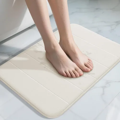 Miniatura 104 de Yimobra Tapete de baño de espuma viscoelástica, súper suave, absorbente, antideslizante, de secado rápido, lavable a máquina, tapete para bañera