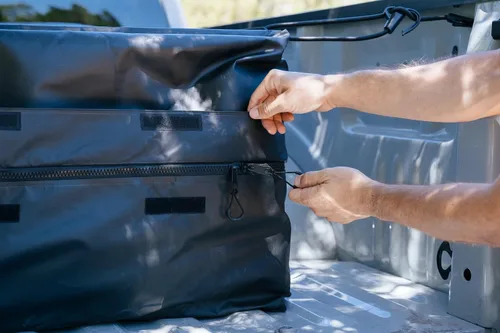 Miniatura 4 de SENYAZON Bolsa de carga para cama de camioneta, almacenamiento impermeable para cama de camioneta, portaequipajes de carrocería blanda