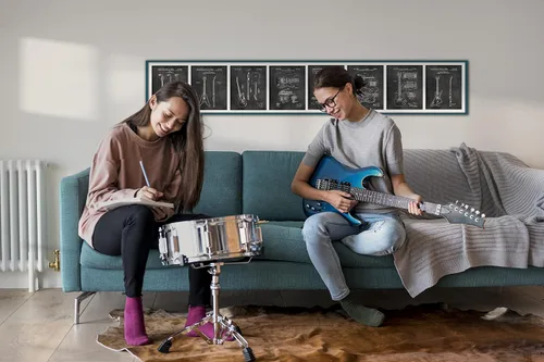 Miniatura 6 de ArtCantHurtU Decoración de pared de guitarras famosas, juego de 8 patentes geniales únicas (8 x 10) sin marco, regalos para músicos