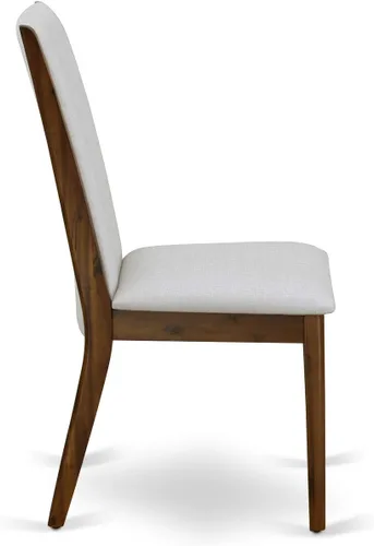 Miniatura 10 de East West Furniture DLLA3-ABK-47 - Juego de mesa de comedor de 3 piezas que contiene una mesa de cocina redonda con gotas y 2 sillas de comedor