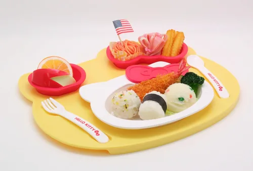 Miniatura 3 de OSK Sanrio Hello Kitty - Juego de platos y cubiertos para niños KP-18