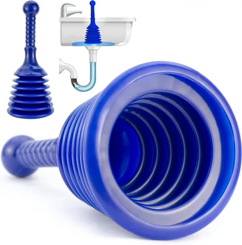 Miniatura 11 de Juego de desatascadores para inodoro y fregadero Luigi's - Azul Azul - Juego de inodoro y lavabo