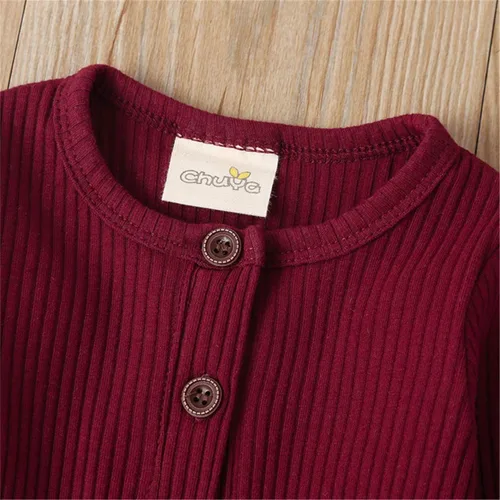 Miniatura 5 de Kuriozud Mameluco de una pieza para recién nacido, unisex, con botones, para bebé y niña