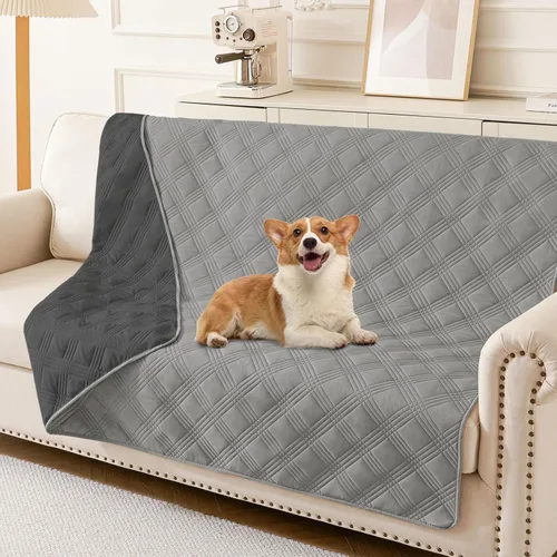 Miniatura 130 de hyha Manta impermeable para perros, manta reversible para cama de mascotas, funda suave para sofá/sillón lavable para perros, fundas impermeables