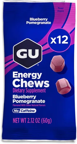 GU Energy Masticables, granada de arándanos, gomitas de electrolitos, 12 bolsas (24 porciones en total)