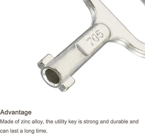 Miniatura 4 de PATIKIL Llave inglesa con forma de triángulo y llave, paquete de 4 llaves de metal para medidor de agua de gas para gabinete eléctrico, interruptor