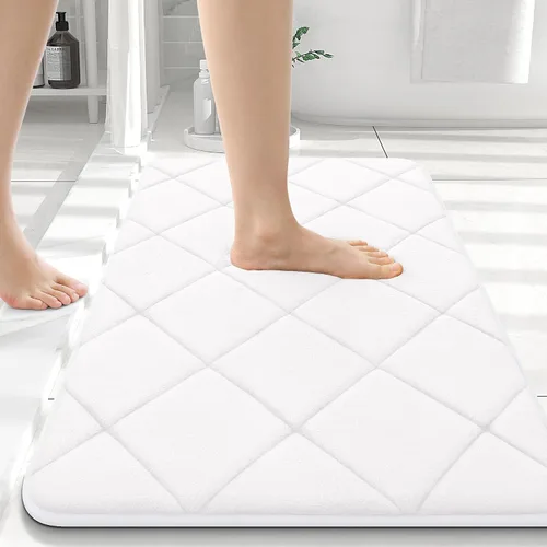 Miniatura 35 de OLANLY Tapete de baño de espuma viscoelástica de 24 x 16 pulgadas, ultra suave y absorbente, lavable a máquina, cómodo tapete de baño para suelo