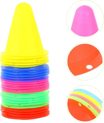 Miniatura 3 de Mini Conos de Agilidad Rodillo - Cono de patinaje: Slalom Conos 25pcs Roller Marker Cups Conos de tráfico de plástico Conos de disco Marcadores