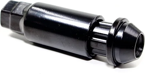 Miniatura 4 de Juego de 4 tuercas de rueda Veritek 14x1.5mm 38mm de longitud con llave hexagonal de 21mm y 22mm, negras, grandes, con asiento cónico