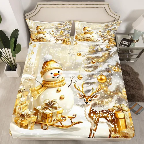Miniatura 9 de Erosebridal Divertida sábana bajera ajustable de Halloween para niños, lindo juego de ropa de cama de calabaza fantasma, decoración de Halloween