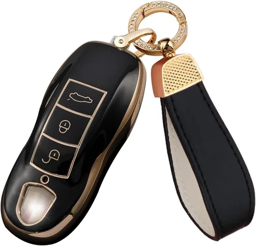 Miniatura 7 de SANRILY Funda de llave para llavero Porsche, Beige