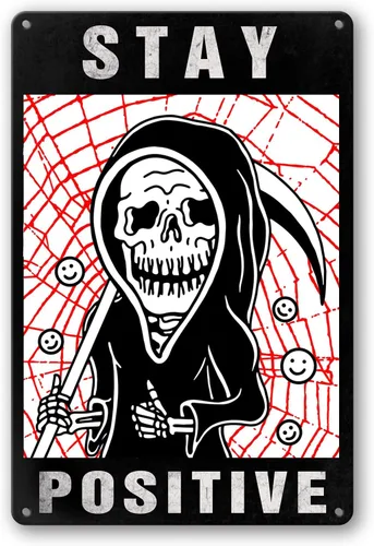 Letrero de calavera para habitación, divertido gótico, decoración de pared espeluznante, decoración del hogar, estética, gótica, decoración de